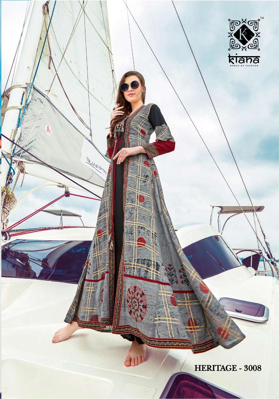 Heritage Vol-3 Kiana Rayon Two Tone Kurti Manufacturer Heritage Vol-3 Kiana Rayon Two Tone Kurti Manufacturer